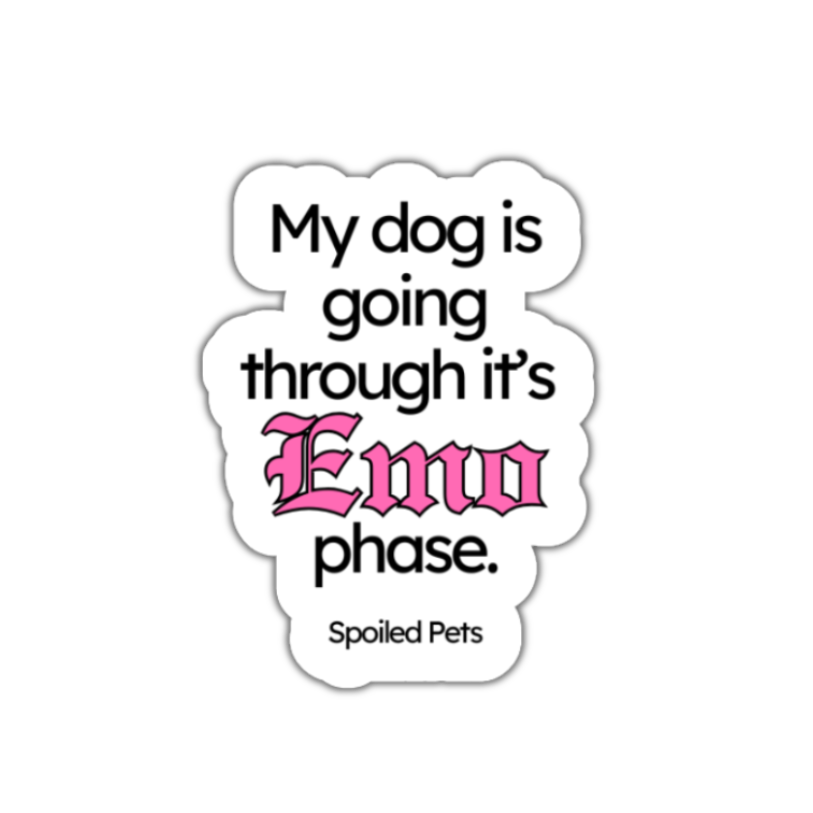 Dog Emo Phase Sticker | Spoiled Pets