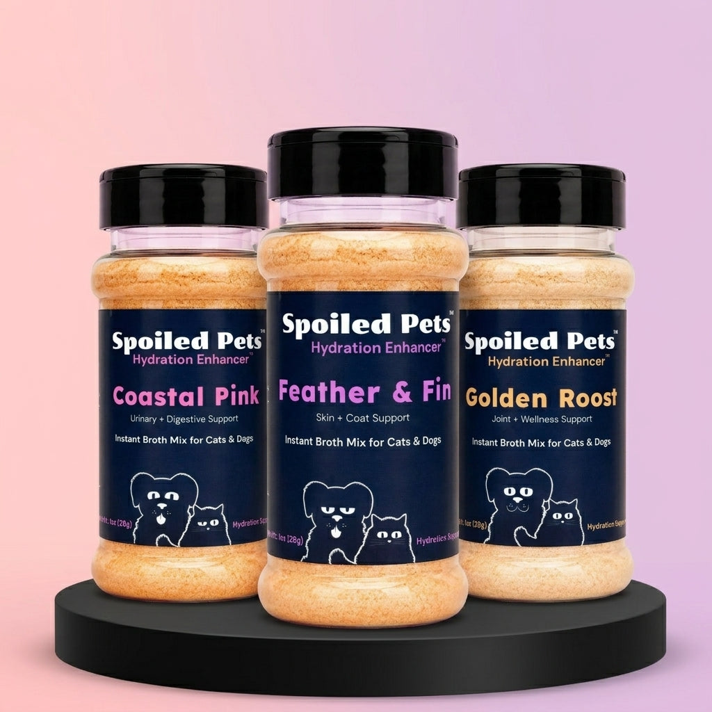 Hydration Trio: Coastal Pink, Feather & Fin and Golden Roost hydration enhancers